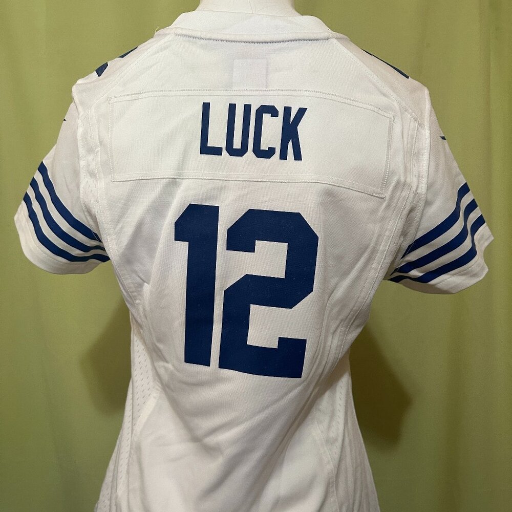 Andrew Luck Indianapolis Colts Nike On Field Womens Medium Game Jersey White #12